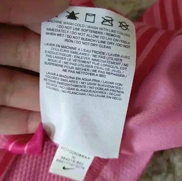 Nike Dri-Fit Womens Pink Racerback Striped Workout Tank M - Picture 12 of 15